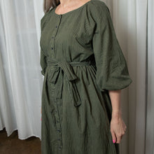 Layla Khaki Organic Cotton Dress
