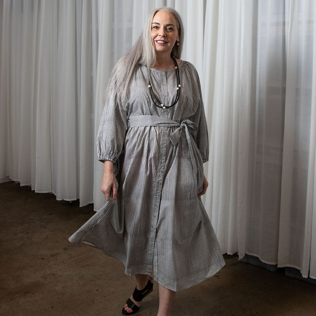 Layla Striped Organic Cotton Dress