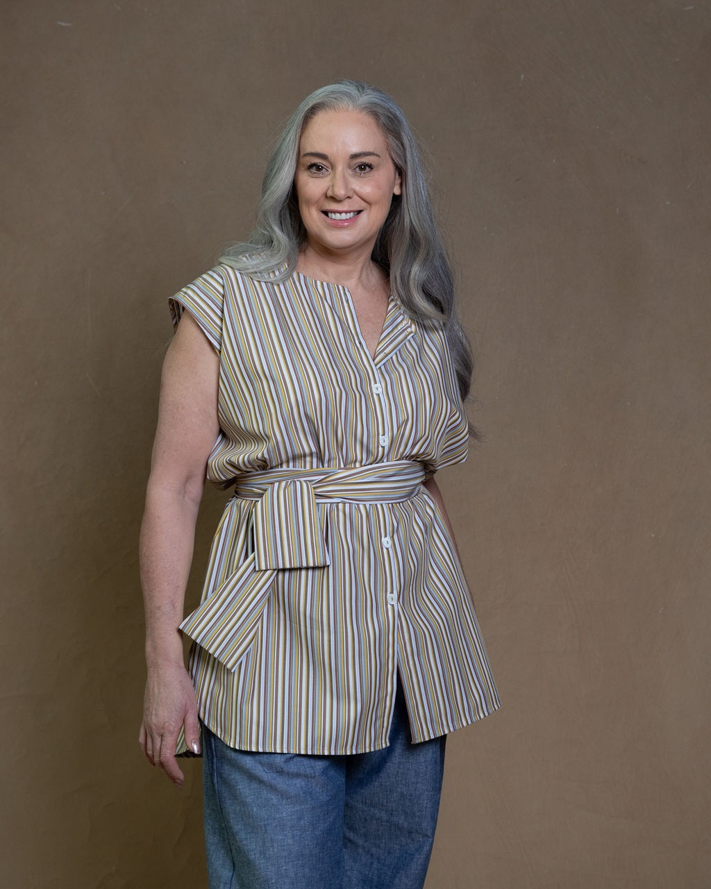 Capri Sunshine Stripe Cotton Tunic