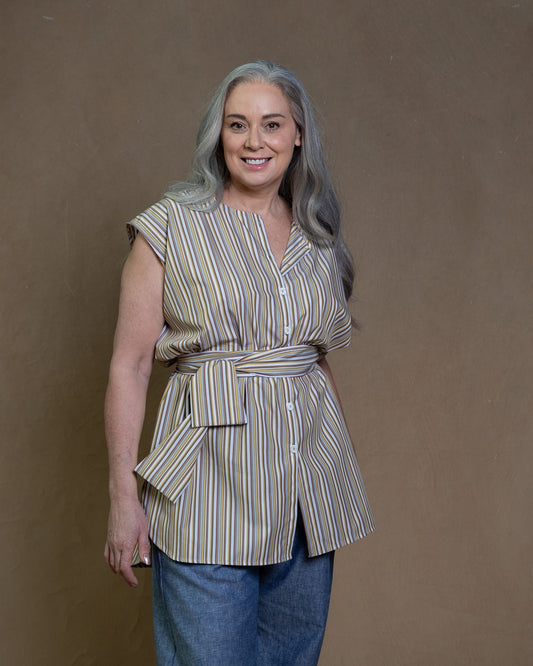 Capri Sunshine Stripe Cotton Tunic