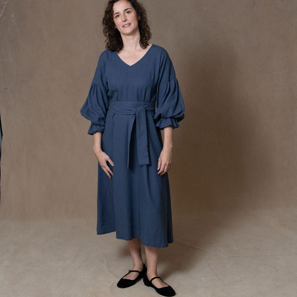 Sophia Washed Navy Dress