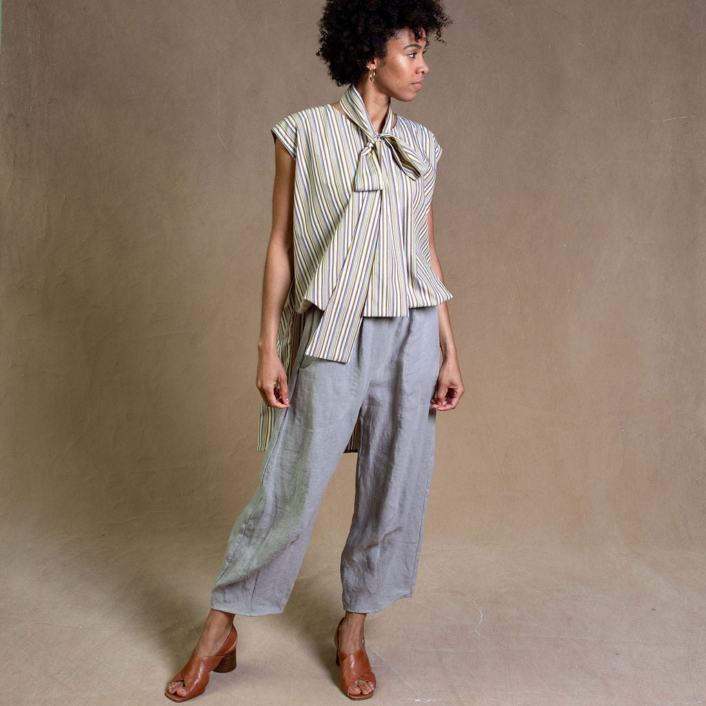 Tokyo Stone Hemp Linen Trouser Eva Cassis