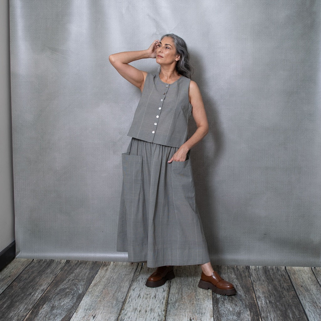 Dessa Skirt in Plaid Cotton