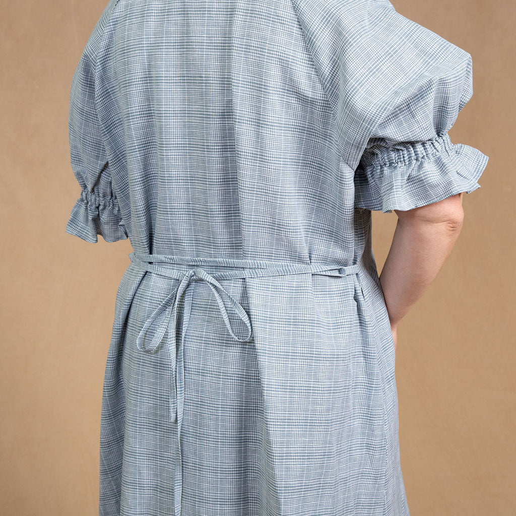 Odette Check Linen/Cotton Maxi Dress