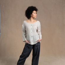 Desiree Natural Linen Gauze Blouse