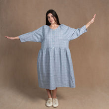 Dahlia Check Linen/Cotton Coat Dress