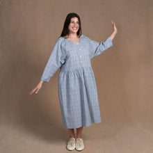 Dahlia Check Linen/Cotton Coat Dress