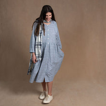 Dahlia Check Linen/Cotton Coat Dress