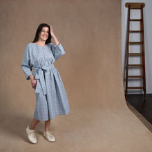 Dahlia Check Linen/Cotton Coat Dress