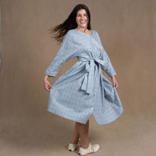 Dahlia Check Linen/Cotton Coat Dress
