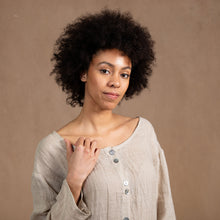 Desiree Natural Linen Gauze Blouse