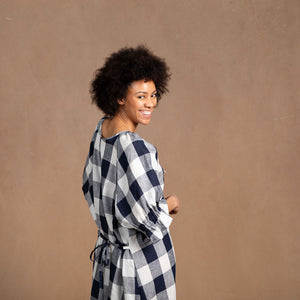 Odette Buffalo Gingham Cotton Maxi Dress
