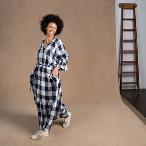 Odette Buffalo Gingham Cotton Maxi Dress
