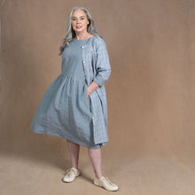 Dahlia Check Linen/Cotton Coat Dress