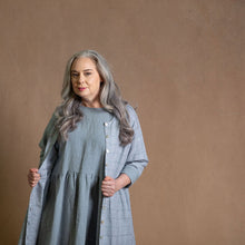 Dahlia Check Linen/Cotton Coat Dress