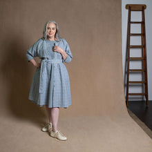 Dahlia Check Linen/Cotton Coat Dress