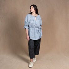 Odette Check Linen/Cotton Top