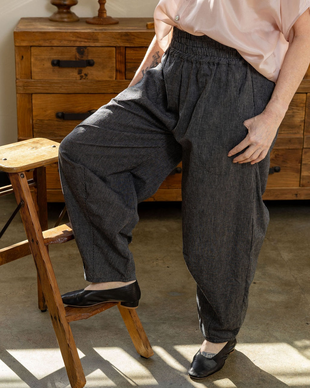 Tokyo Black Stripe Pant
