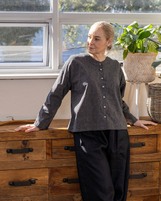 Harper Shirt - Black Stripe