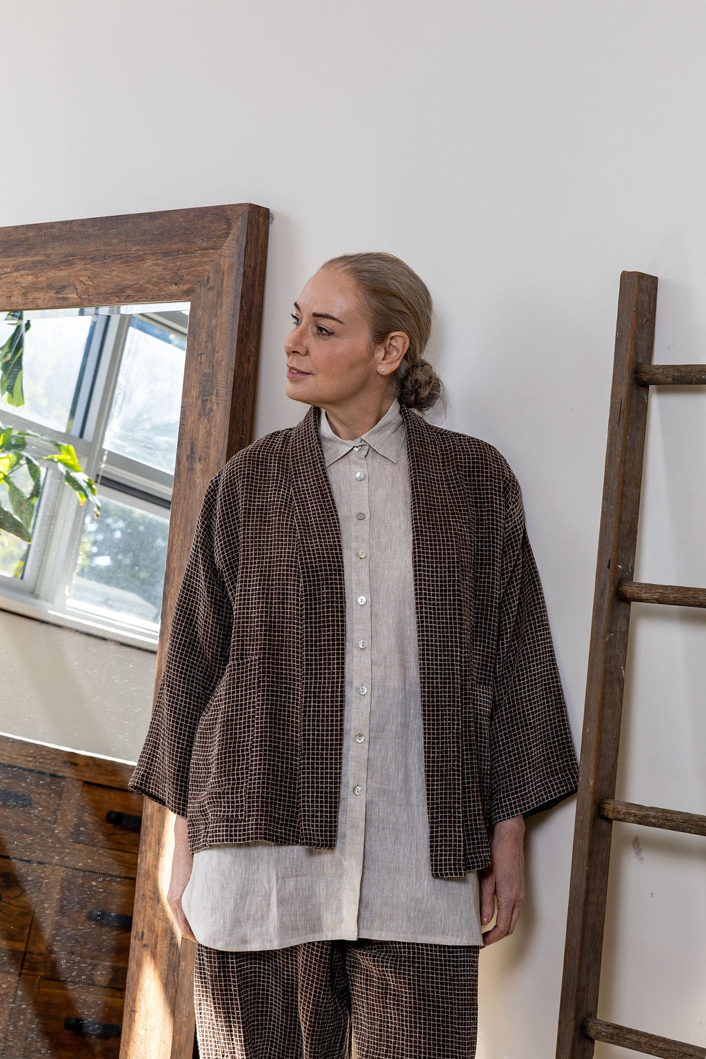 Chelsea Espresso Linen Jacket