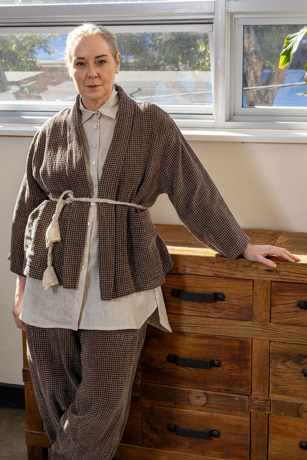 Chelsea Espresso Linen Jacket