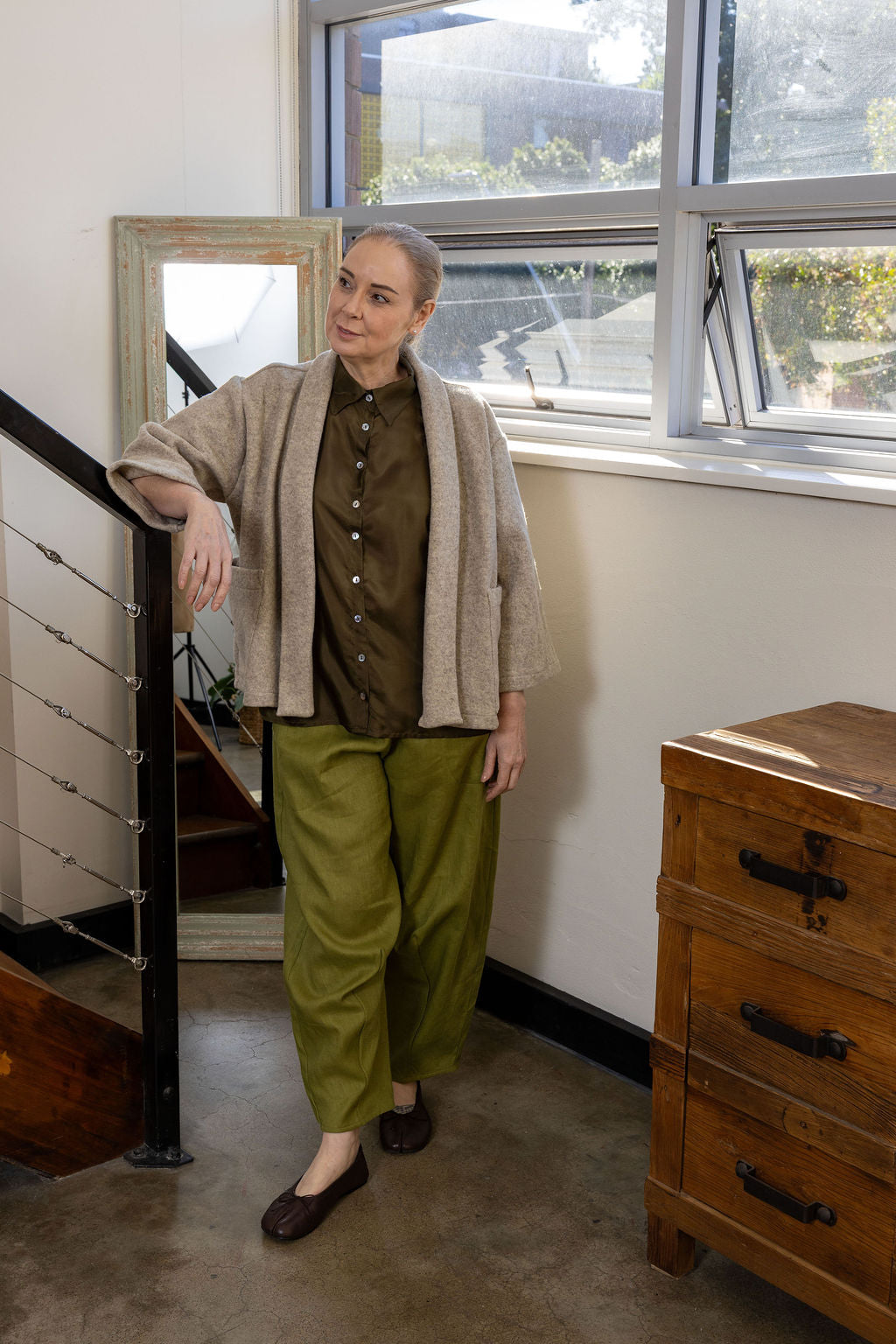 Chelsea Oatmeal Boiled Wool Jacket