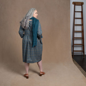 Dahlia Paisley Print Cotton Coat Dress