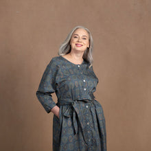 Dahlia Paisley Print Cotton Coat Dress