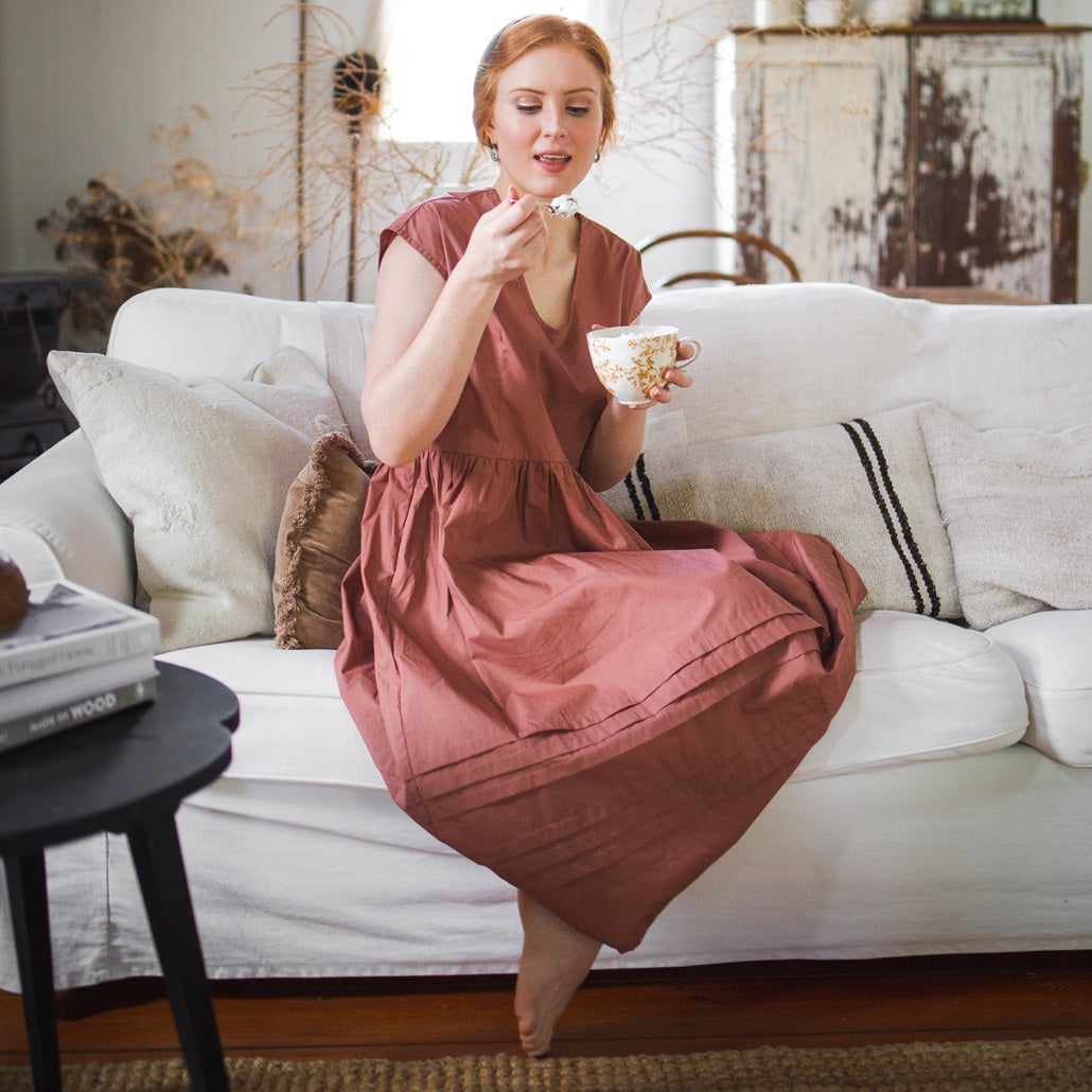 Paige Rosewood Cotton Poplin Dress