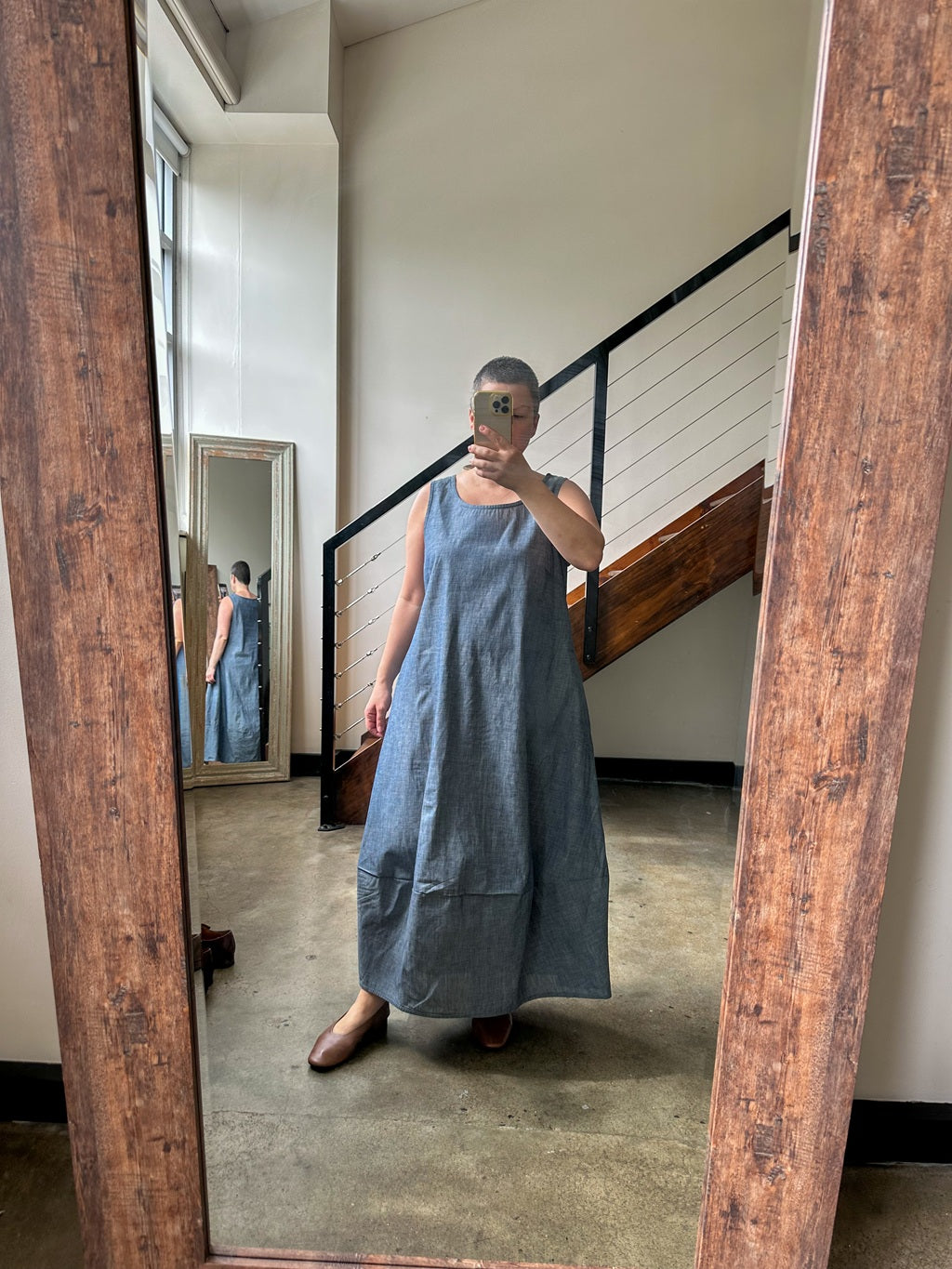 Cleo Dress - Japanese Chambray Denim
