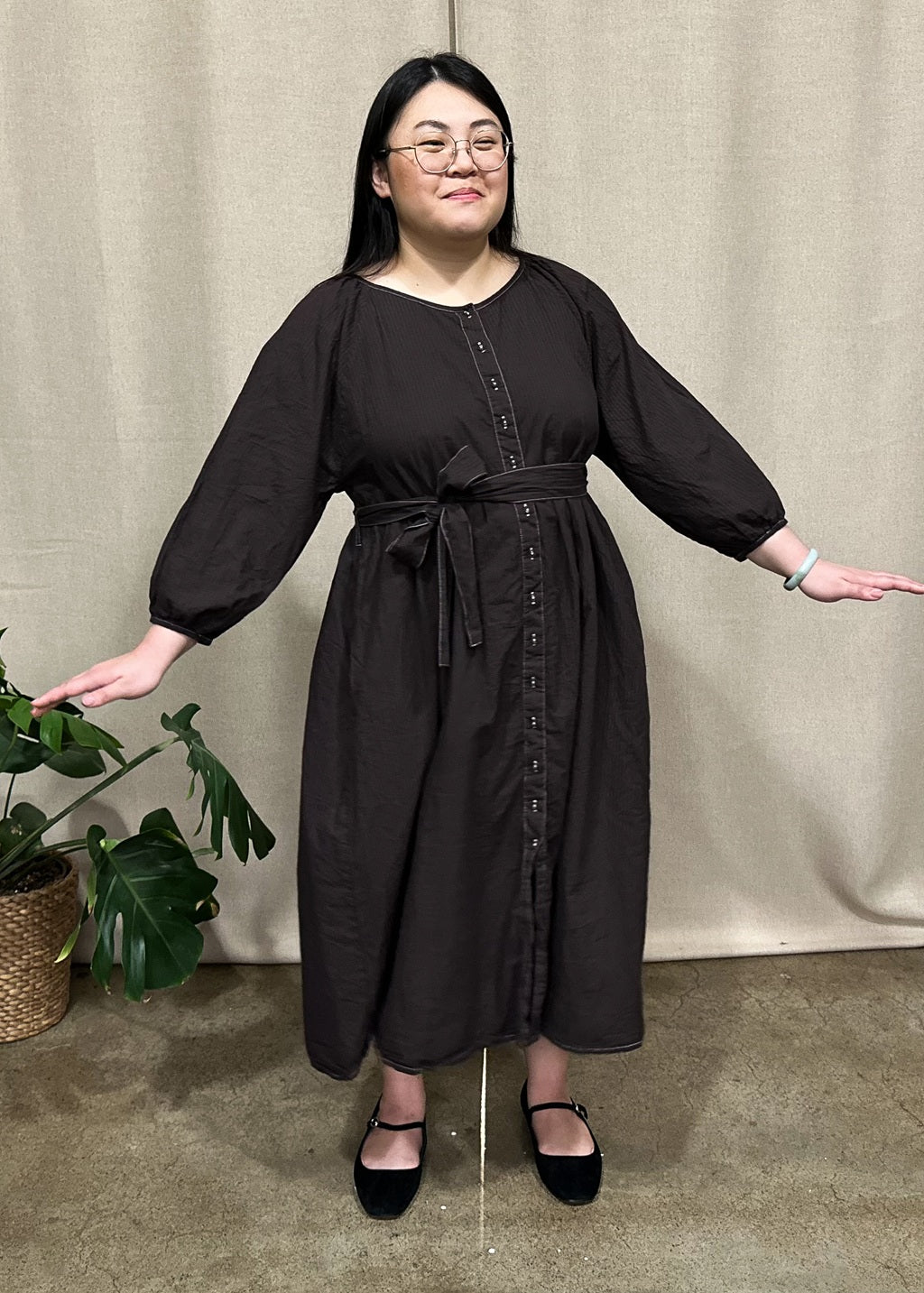 Layla Organic Cotton Dress – Espresso Edition