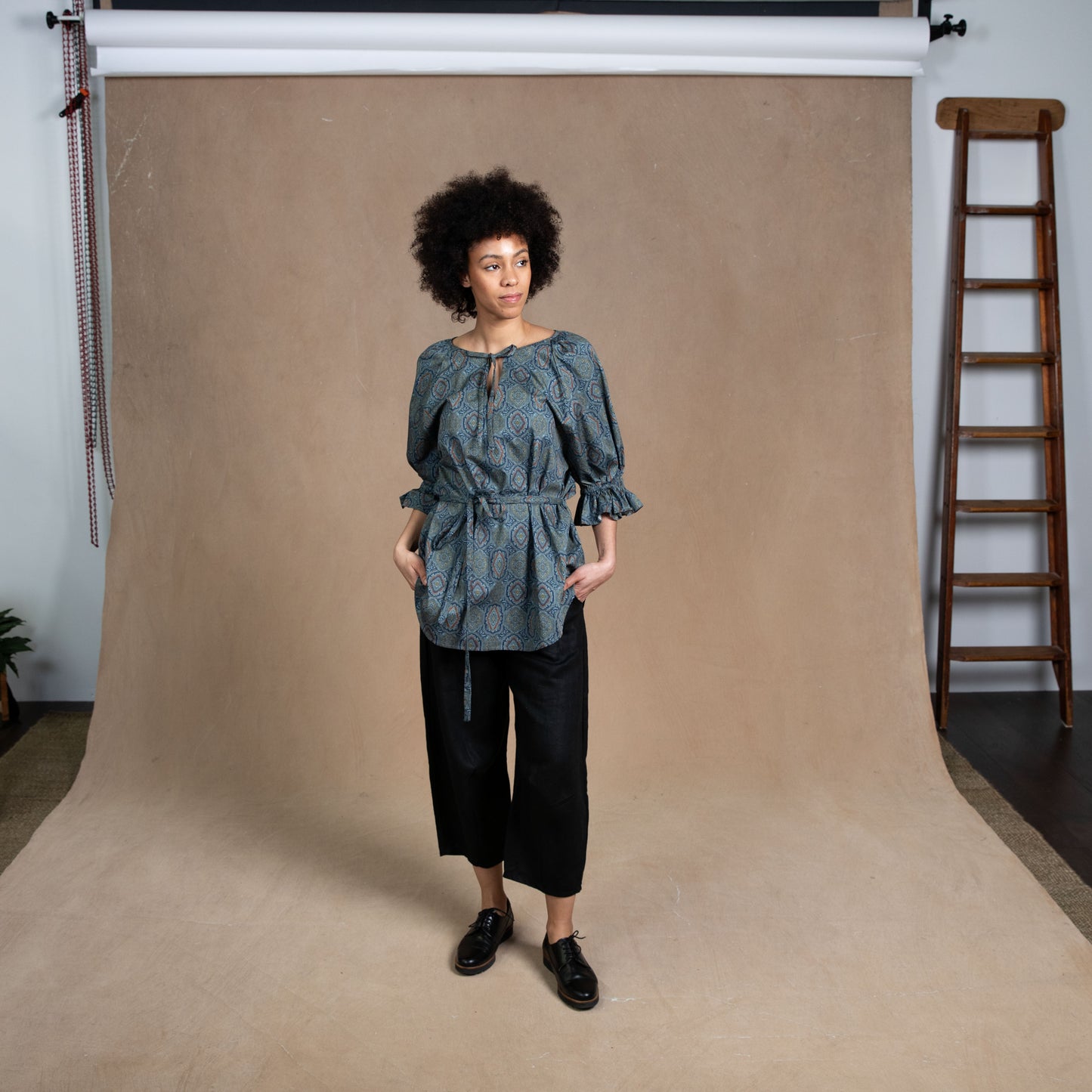 Odette Paisley Cotton Top