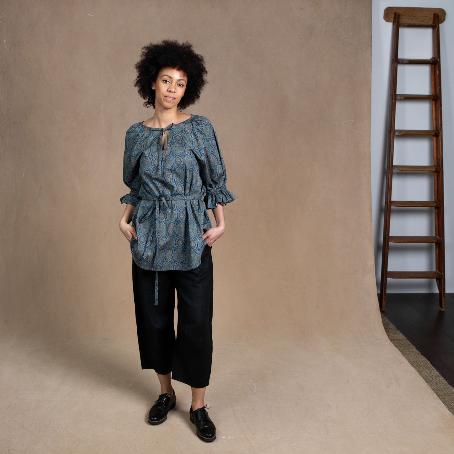 Odette Paisley Cotton Top