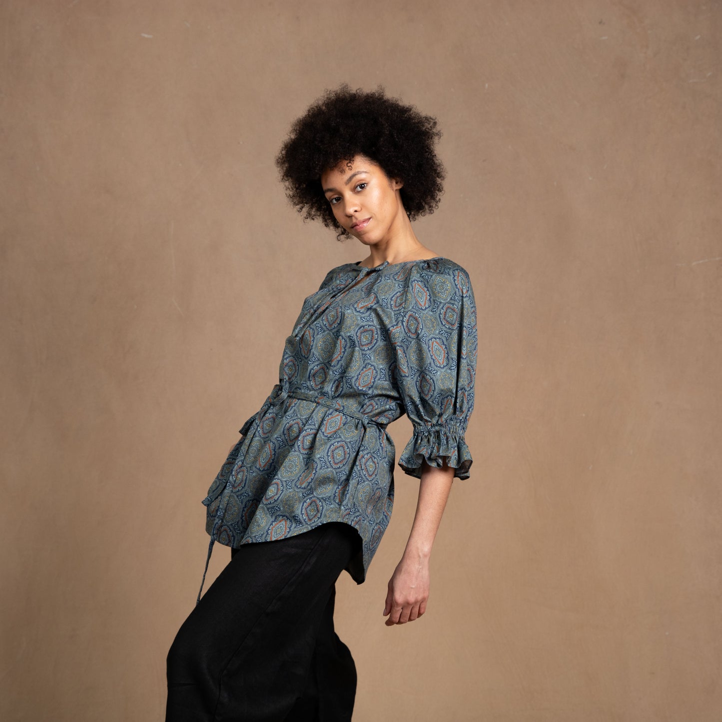 Odette Paisley Cotton Top