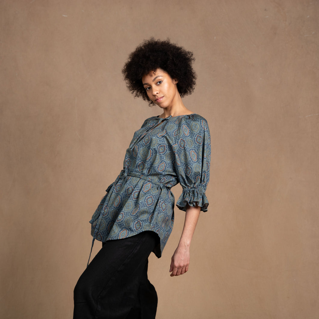 Odette Paisley Cotton Top