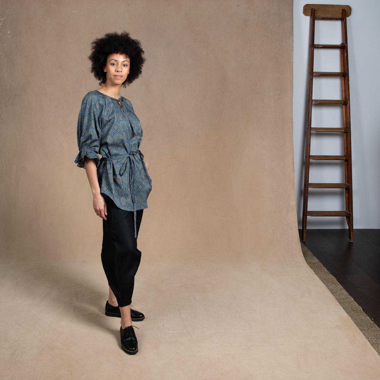 Odette Paisley Cotton Top