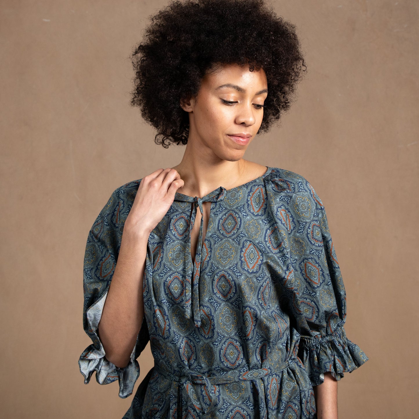 Odette Paisley Cotton Top
