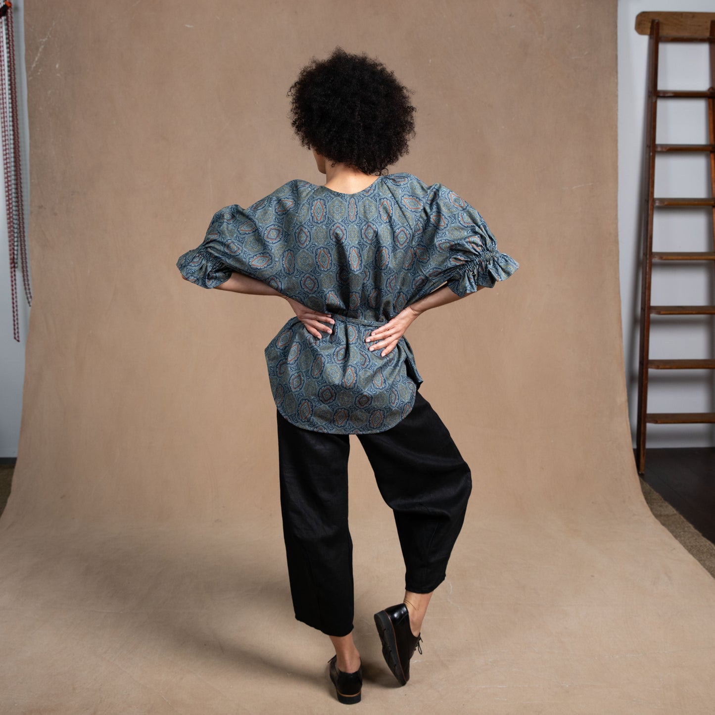 Odette Paisley Cotton Top