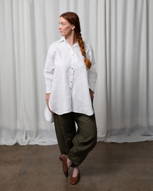Monet White Linen Shirt - PRE ORDER (SHIPPING 7TH DECEMBER)
