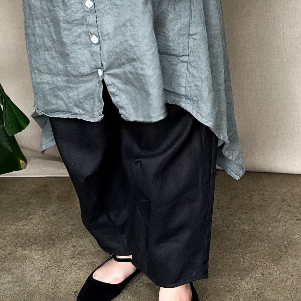 Tribeca Tunic Dress – Metal Linen | Eva Cassis Ethical Womenswear