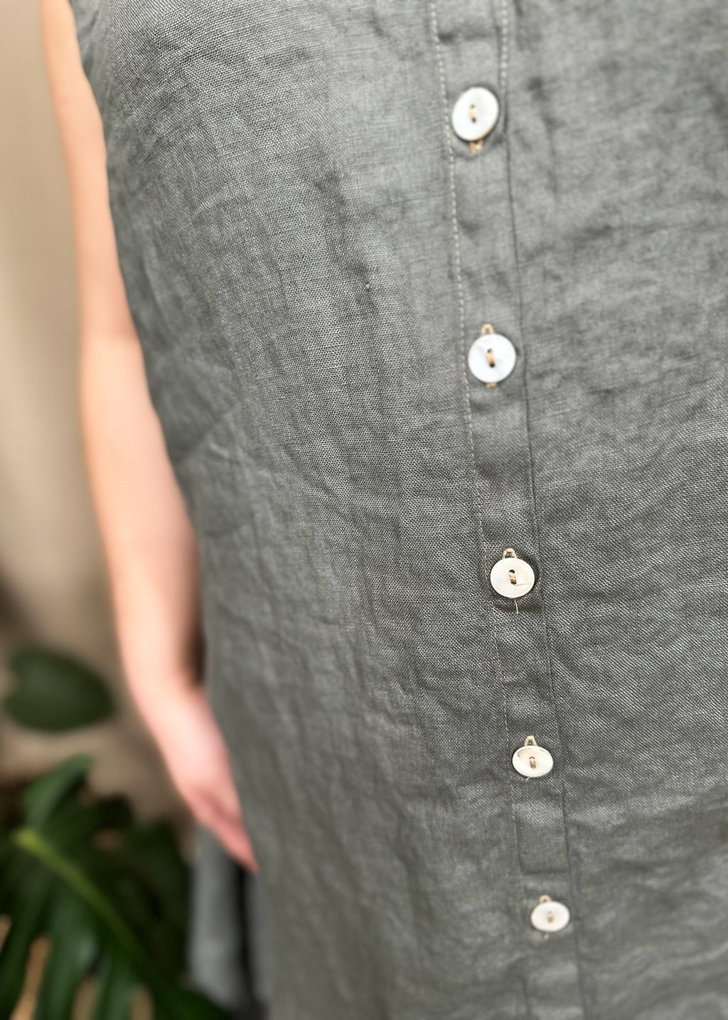 Tribeca Tunic Dress – Metal Linen | Eva Cassis Ethical Womenswear