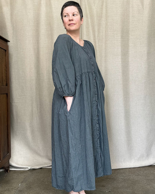 Layla Organic Cotton Dress – Grey Metal - Perfectly Imperfect