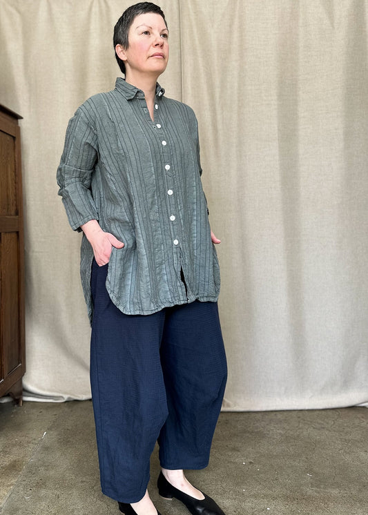 Monet Oversized Shirt – Metal Stripe