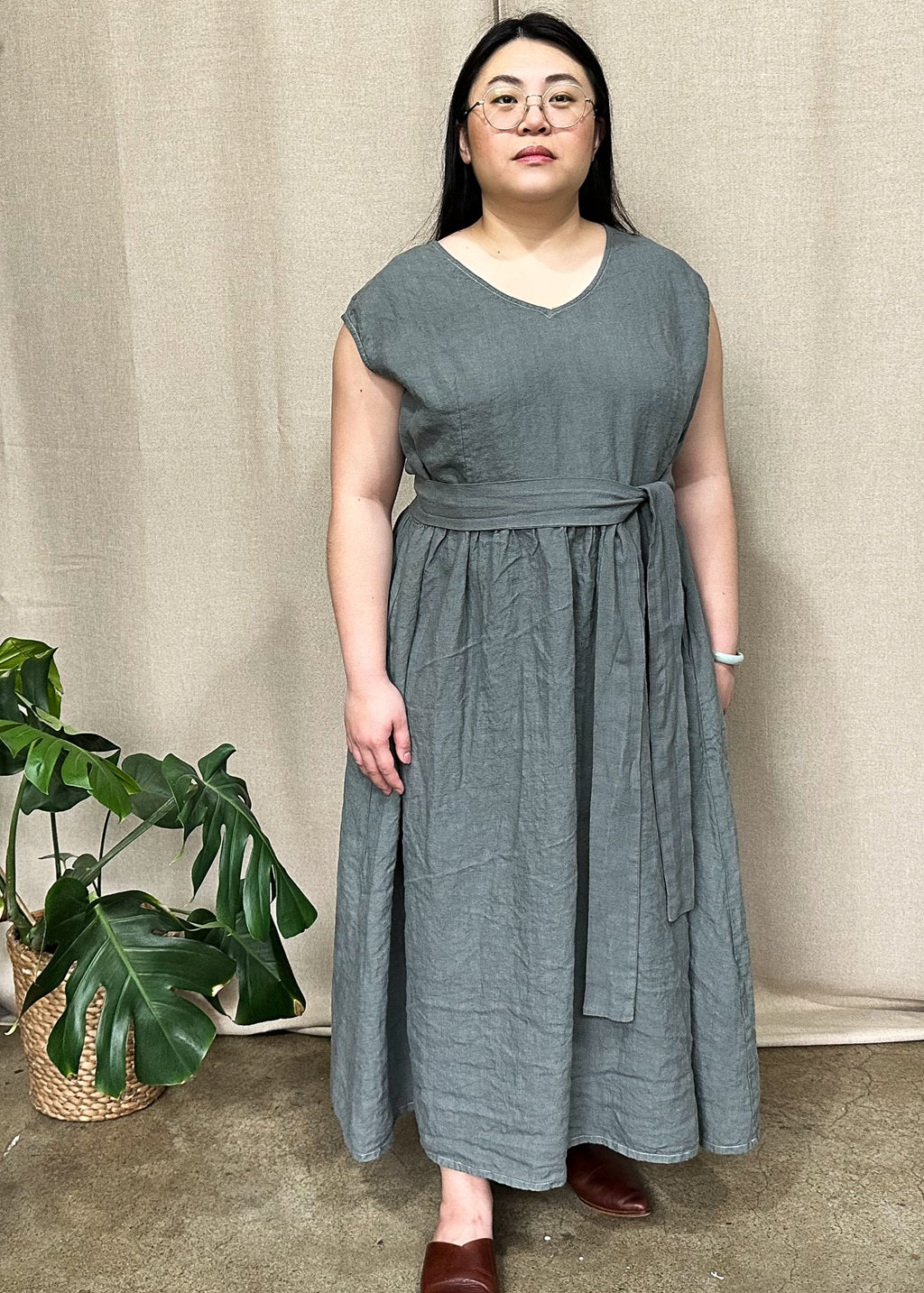 Scarlett Dress Maxi – Metal | Eva Cassis Sustainable Capsule Wardrobe