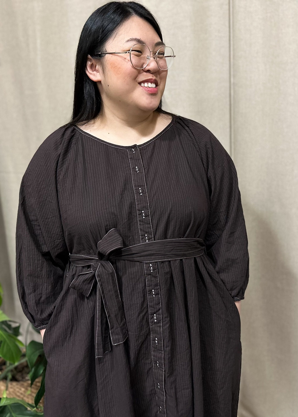 Layla Organic Cotton Dress – Espresso Edition