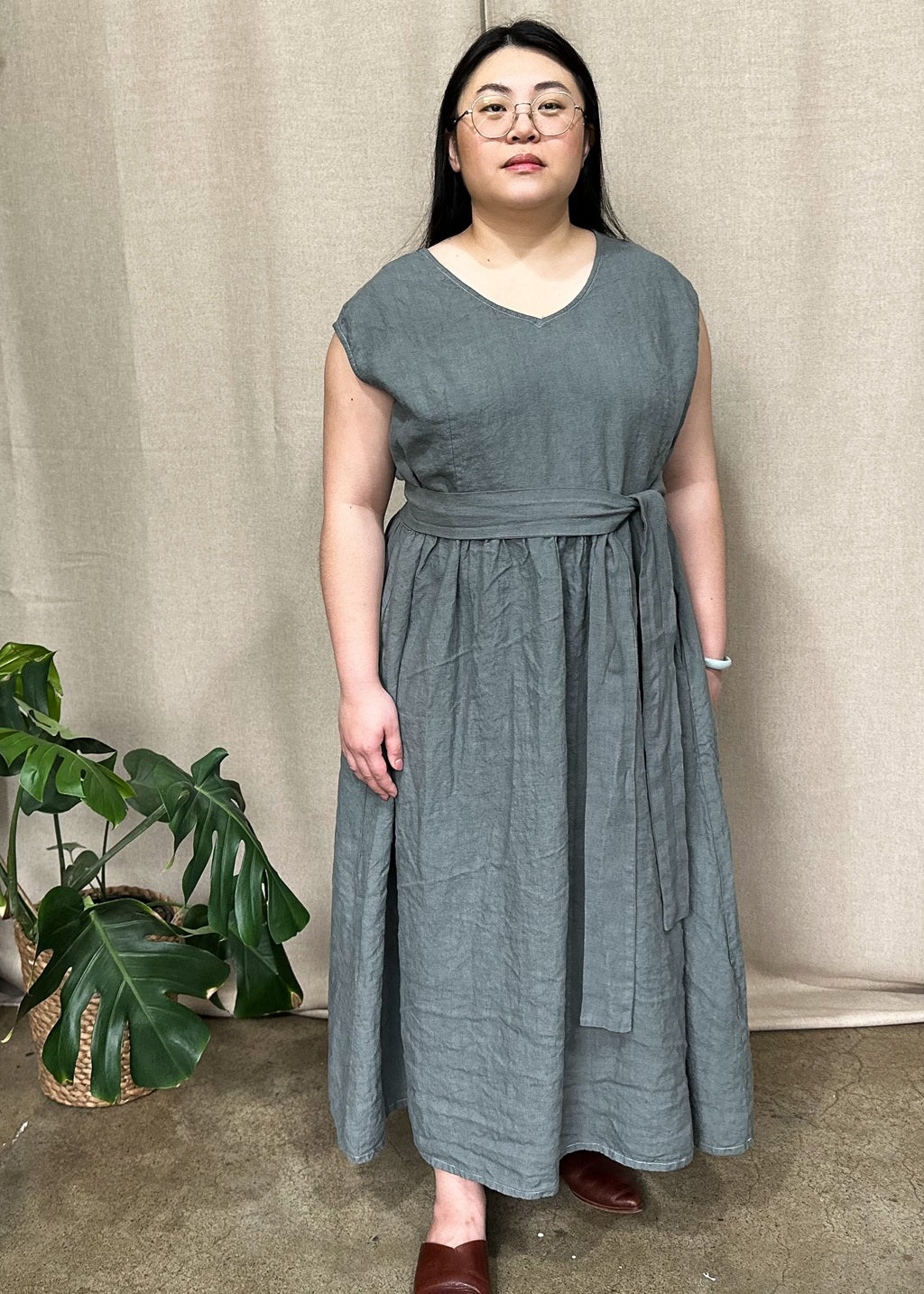 Scarlett Dress Maxi – Metal | Eva Cassis Sustainable Capsule Wardrobe