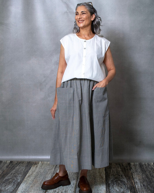 Dessa Skirt in Plaid Cotton