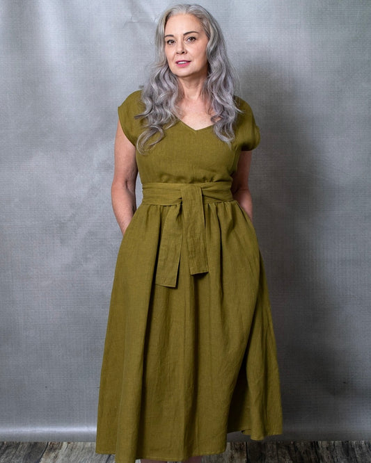 Scarlett Jungle Linen Dress - L/XL