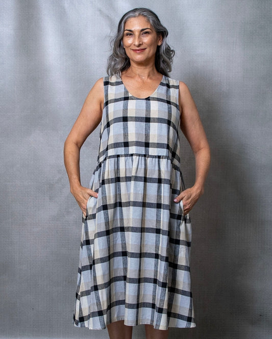 Elloise Check Linen Dress