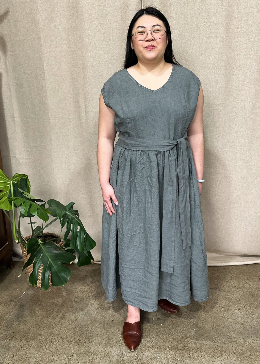 Scarlett Dress Maxi – Metal | Eva Cassis Sustainable Capsule Wardrobe